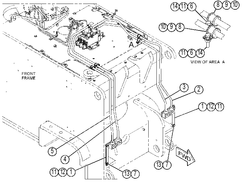 LINES GP-TILT & TIP CYLINDER 3878803 CAT