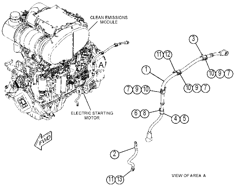 CABLE GP-STARTING MOTOR 3841838 CAT