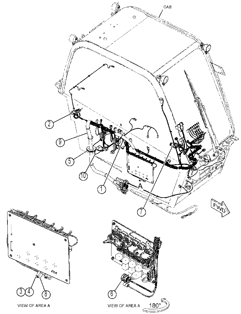 Проводка кабины 4501907 CAT