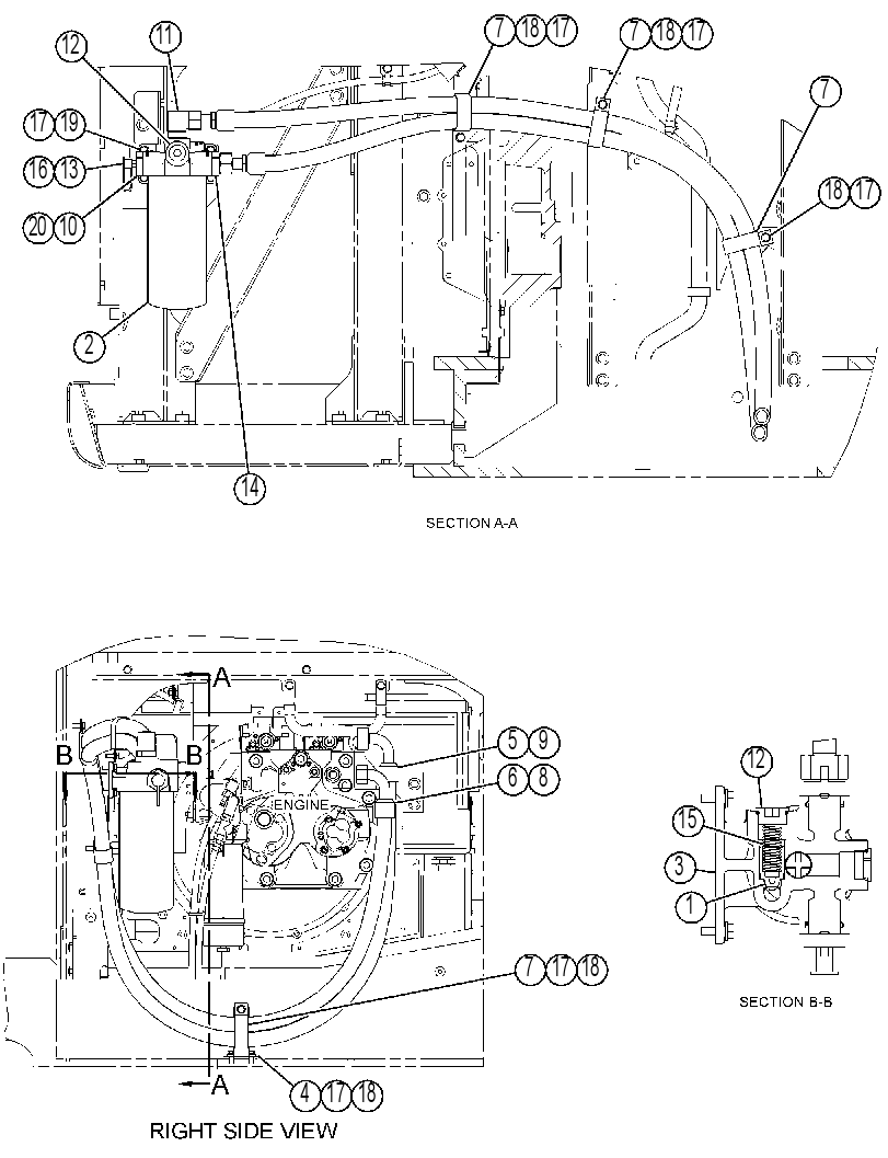 FILTER & MTG GP-ENGINE OIL 3851332 CAT