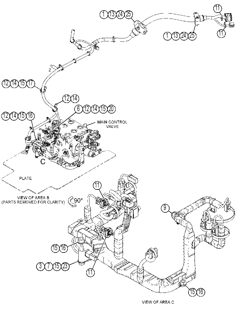 Проводка передняя 4151752 CAT