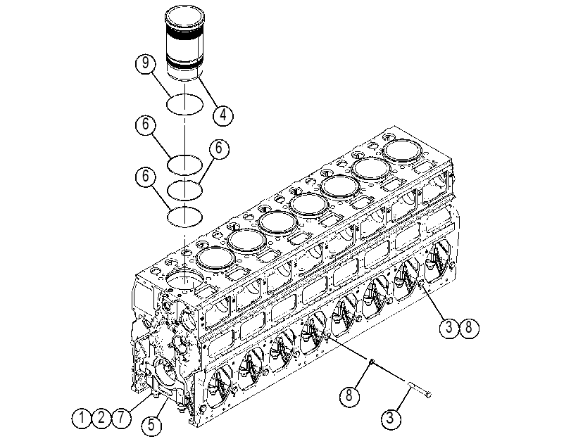 Блок цилиндров в сборе 4496042 CAT