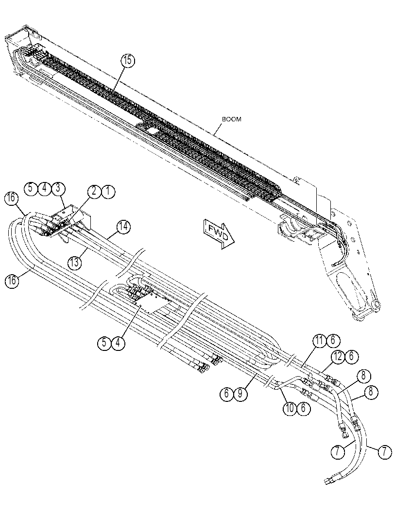 Трубопроводы стрелы 4501908 CAT