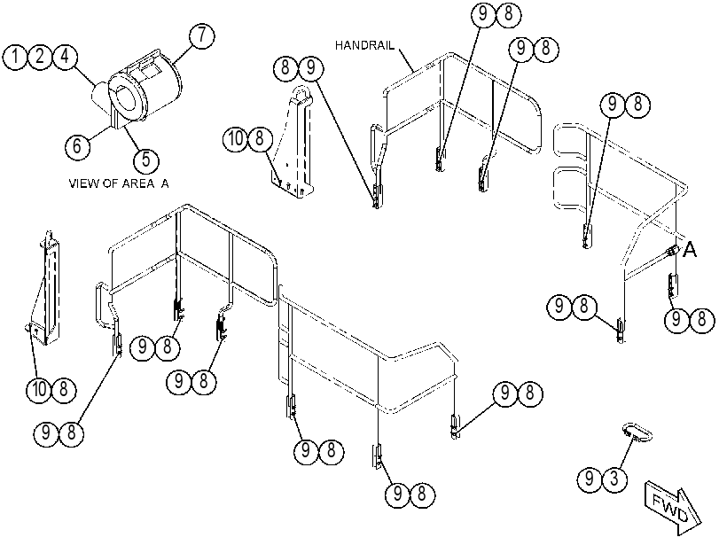 FASTENER GP-HANDRAIL 4286674 CAT