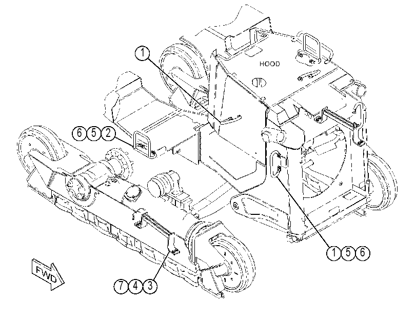 Поручень 3901847 CAT