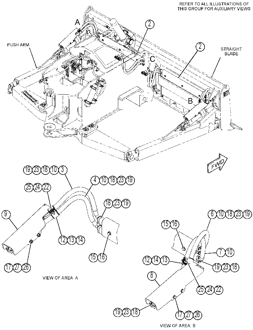 LINES GP-TILT & TIP CYLINDER 3862284 CAT