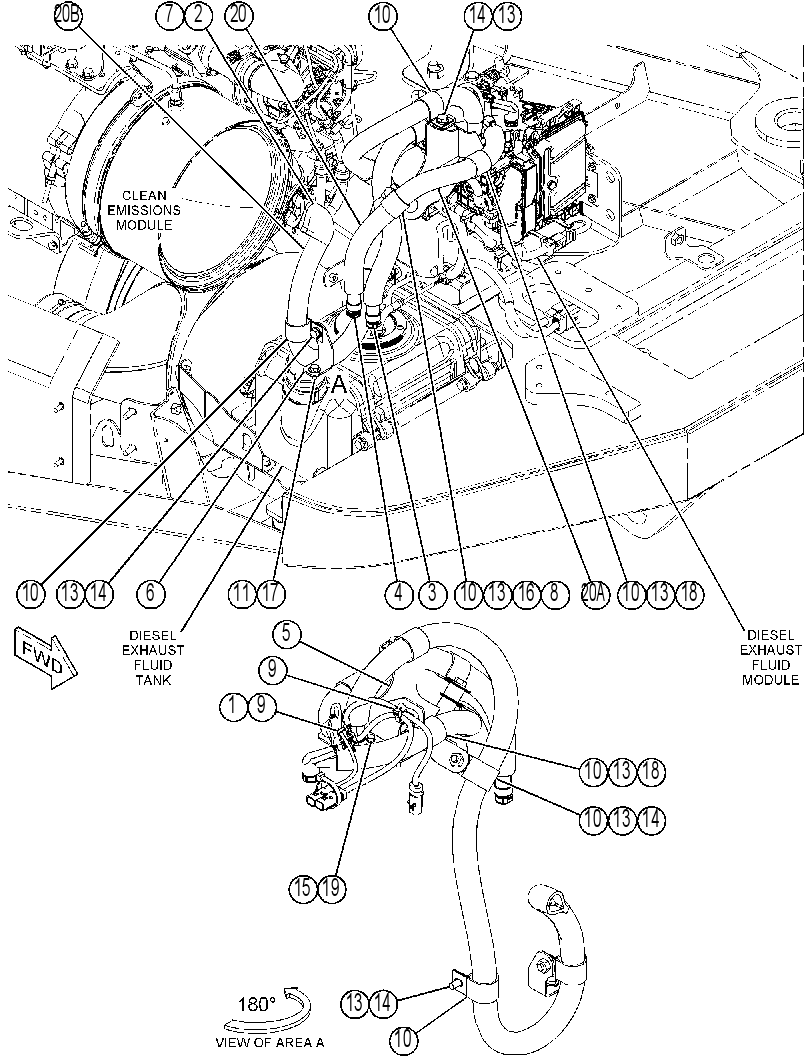 Трубопроводы AdBlue 4165174 CAT