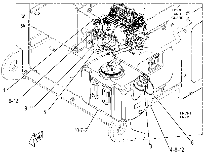 MOUNTING GP-DEF TANK 3671886 CAT