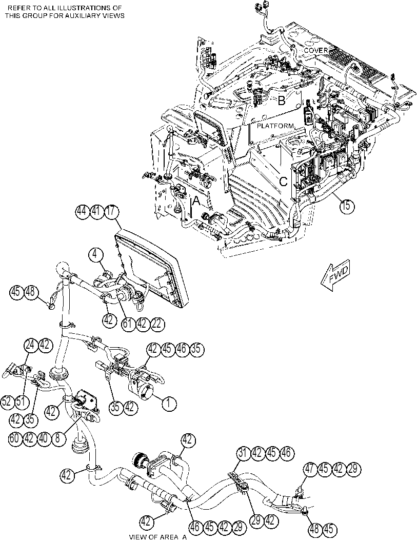 Проводка площадки 3826046 CAT