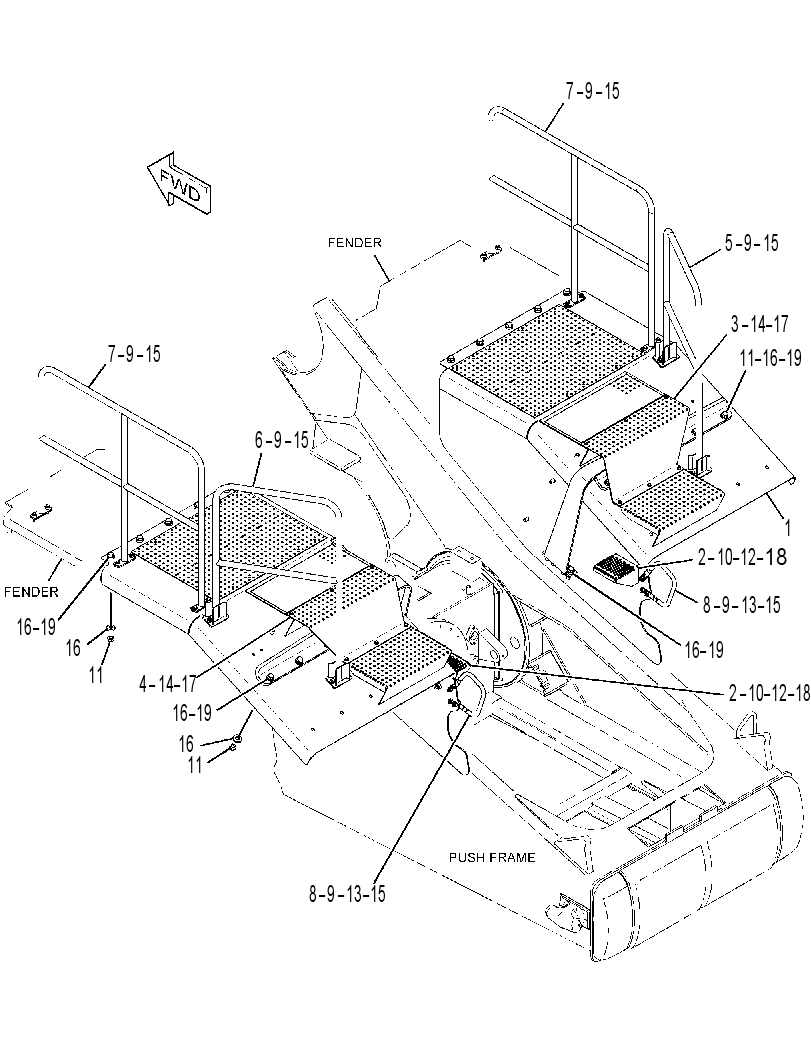 FENDER & MOUNTING GP 2944607 CAT