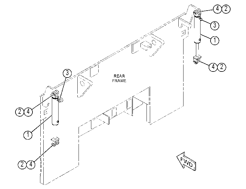 CYLINDER & MTG GP-SCREED HOIST 3967151 CAT