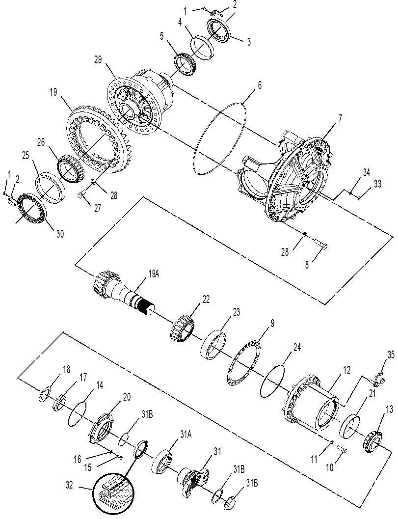 Дифференциал с конической передачей 2404664 CAT