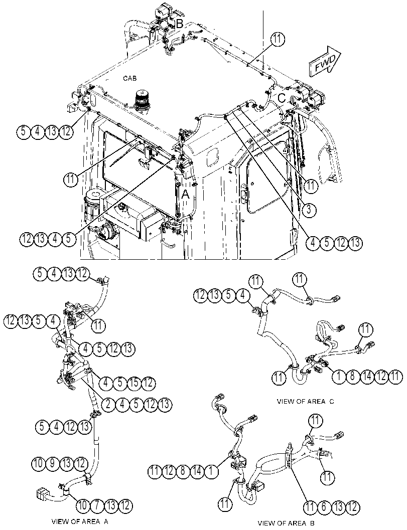 WIRING GP-ROPS 3868272 CAT