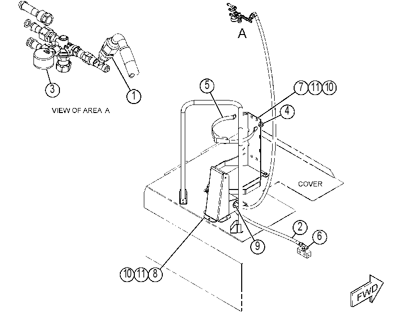 MOUNTING GP-LP GAS TANK 3350640 CAT