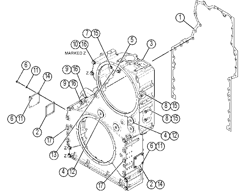 HOUSING GP-REAR 4256051 CAT