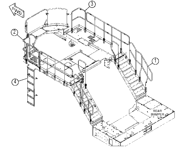 HANDRAIL & STEP GP 3868427 CAT