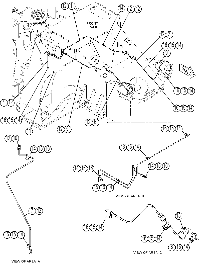 Трубопроводы смазки 3868323 CAT