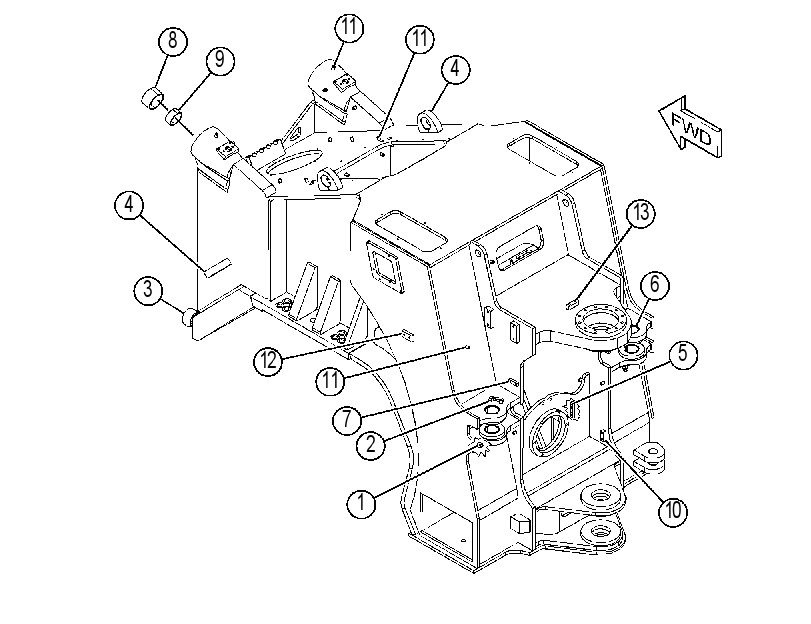 FRAME AS-FRONT 3868308 CAT