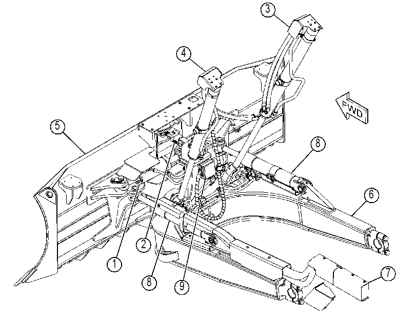 BULLDOZER AR-PWR ANGLE & TILT 3878449 CAT