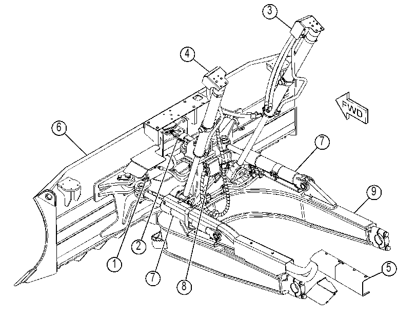 BULLDOZER AR-PWR ANGLE & TILT 3878475 CAT