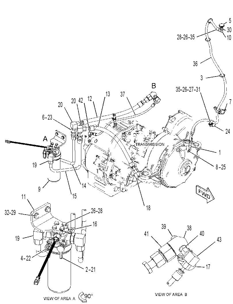 FILTER & LINES GP-POWER TRAIN 3667382 CAT