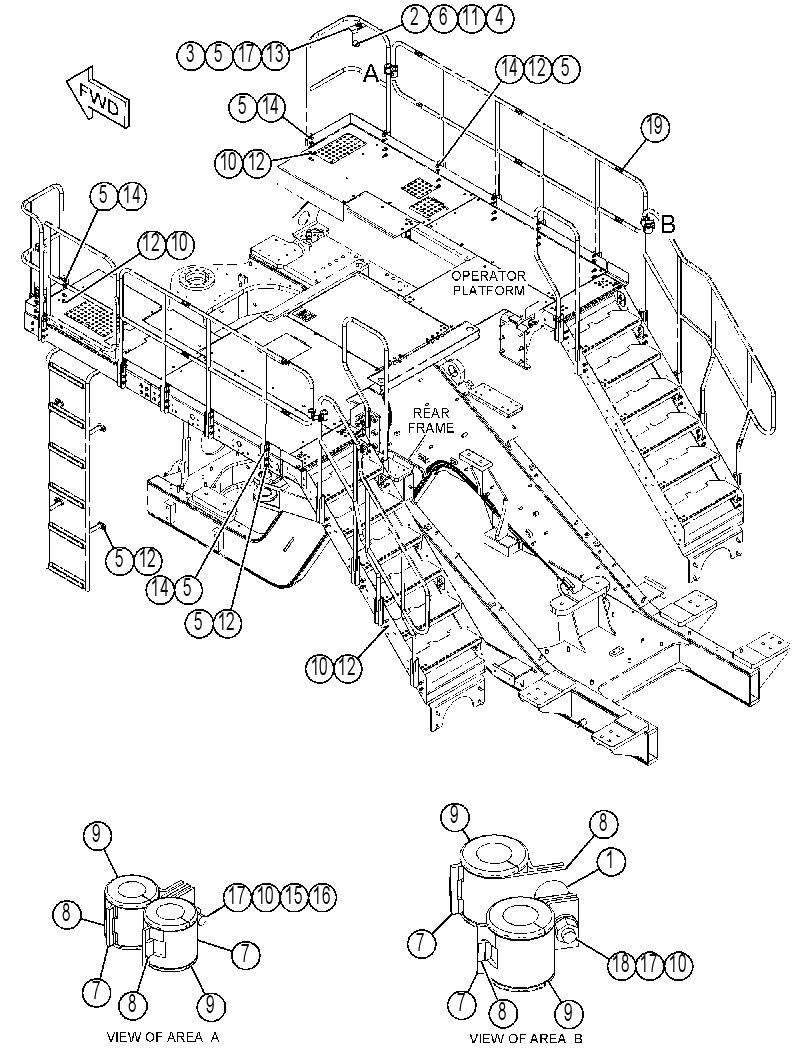 FASTENER GP-HANDRAIL 4179705 CAT
