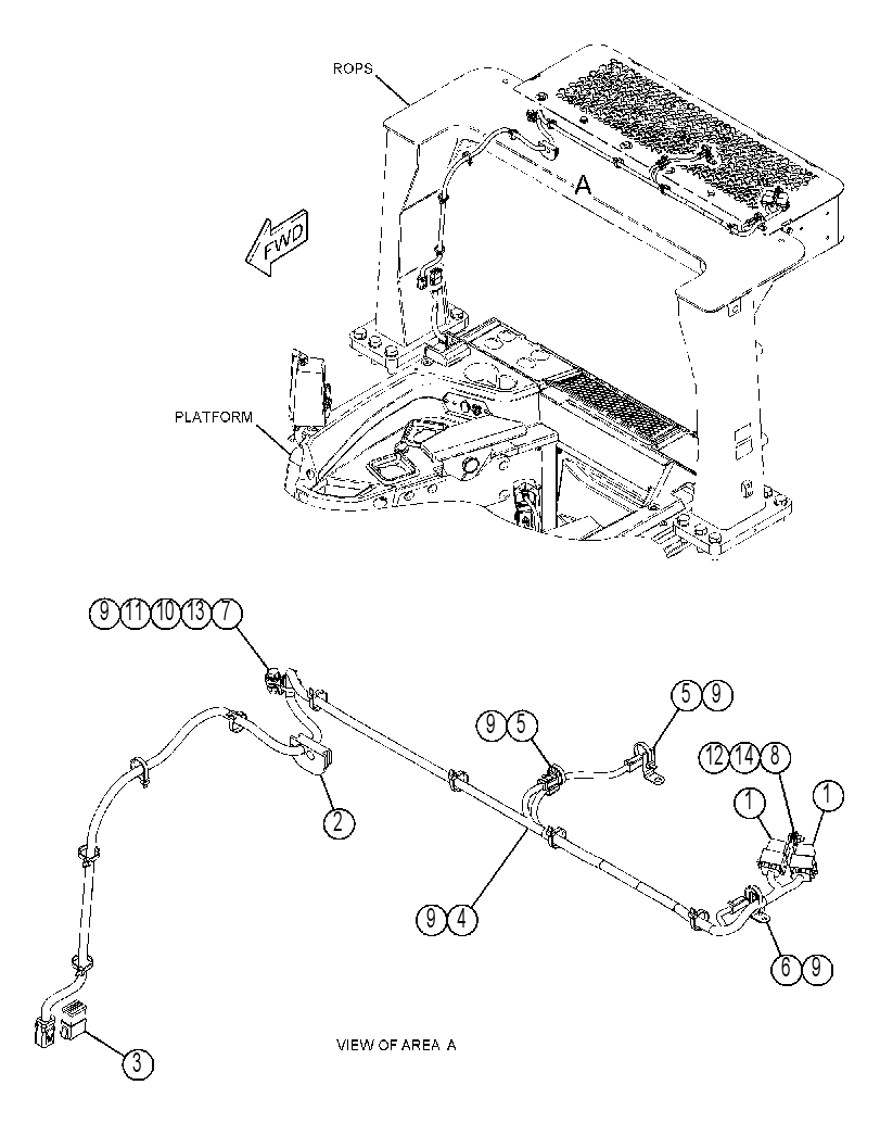 Проводка отопителя 4308419 CAT