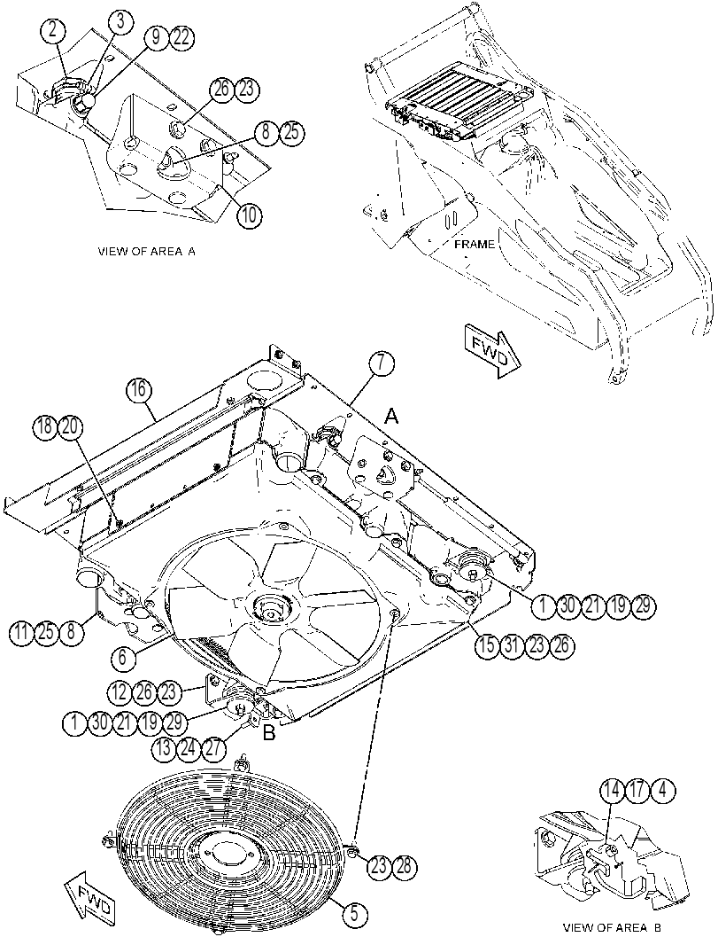 RADIATOR & OIL COOLER MTG GP 4508227 CAT