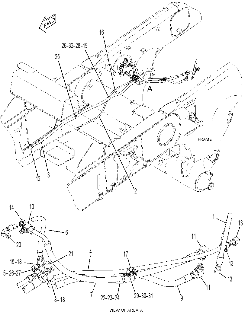 LINES GP-REAR AXLE LUBRICATION 2788438 CAT