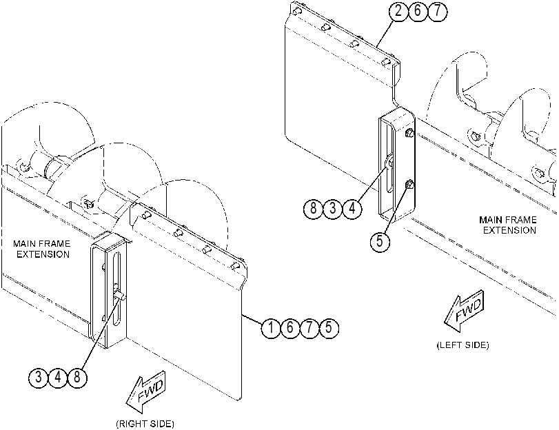 EXTENSION GP-MAIN FRAME 4164132 CAT