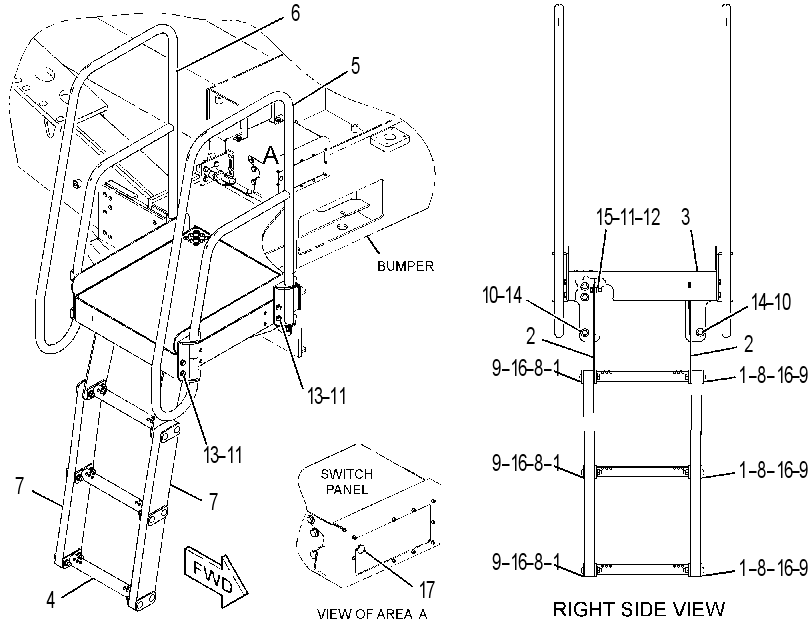LADDER & WALKWAY GP 3638579 CAT
