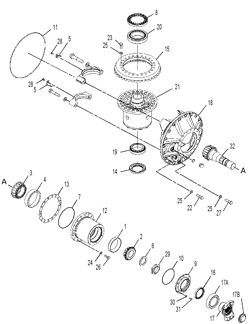 Дифференциал с конической передачей 2517686 CAT