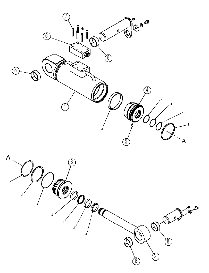CYLINDER GP-FRAME LEVELING 3560670 CAT