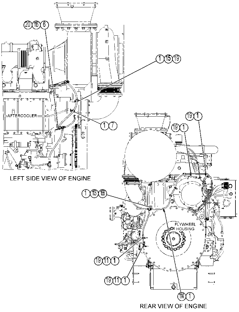 Проводка двигателя 4158095 CAT
