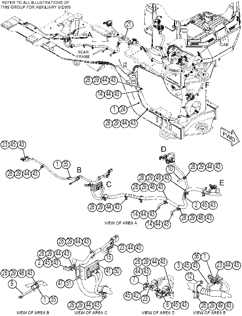 Проводка машины 3868202 CAT