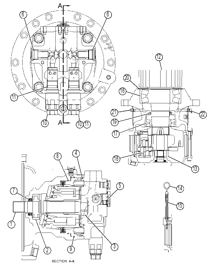 Механизм поворота 4502570 CAT