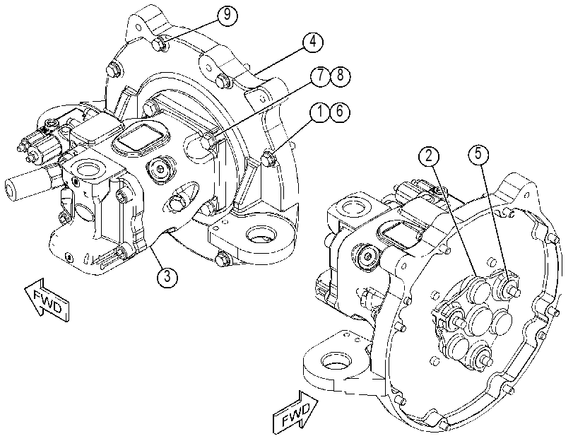 Насос главный гидравлический с креплением 4367873 CAT