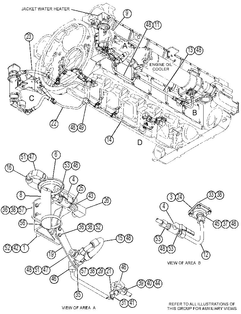 LINES GP-JACKET WATER HEATER 4478612 CAT