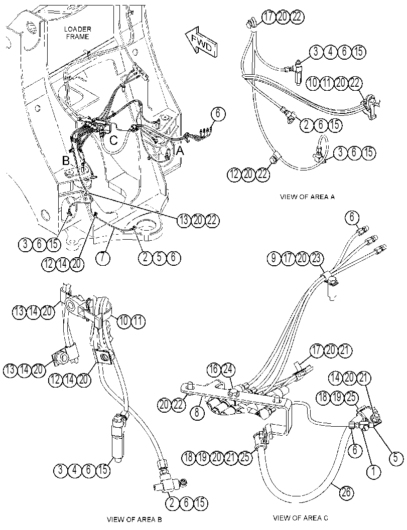 LINES GP-REAR LUBRICATION 3600331 CAT