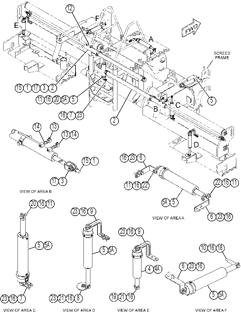 CYL & MTG GP-SCREED EXTENSION 3990744 CAT