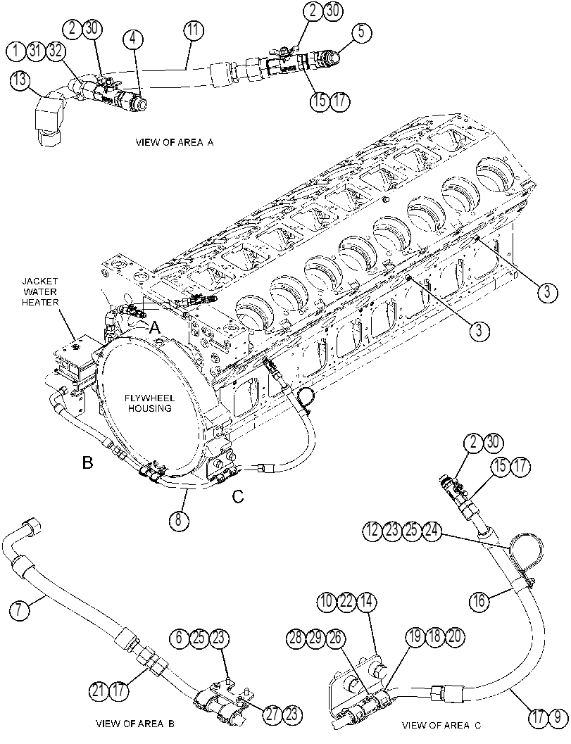LINES GP-JACKET WATER HEATER 4246611 CAT