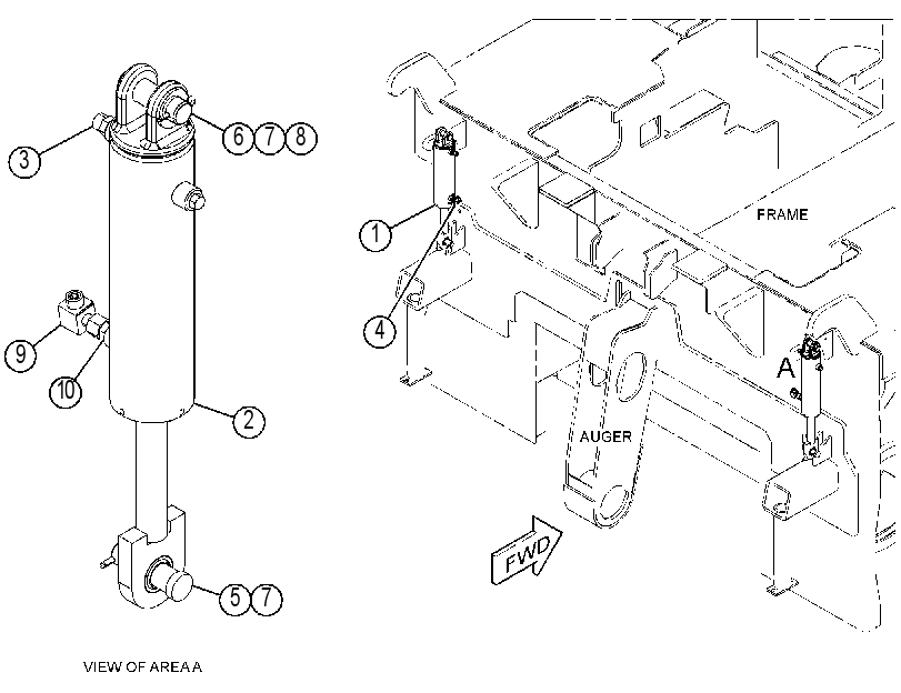 CYLINDER & MTG GP-AUGER 3924695 CAT