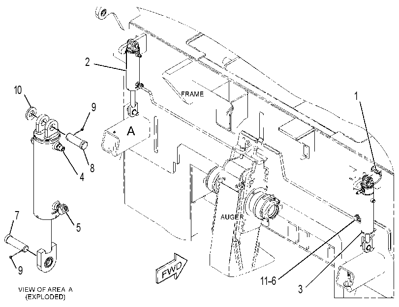 CYLINDER & MTG GP-AUGER 3967149 CAT