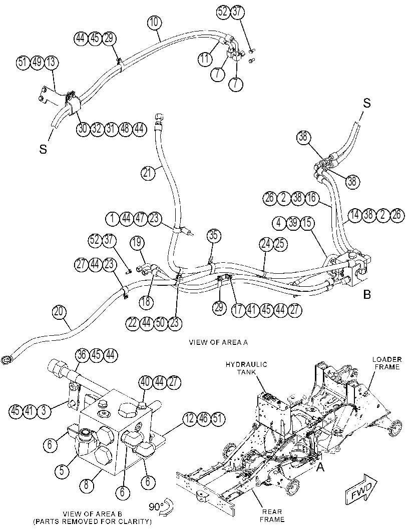 Трубопроводы маслоохладителя моста 4448028 CAT