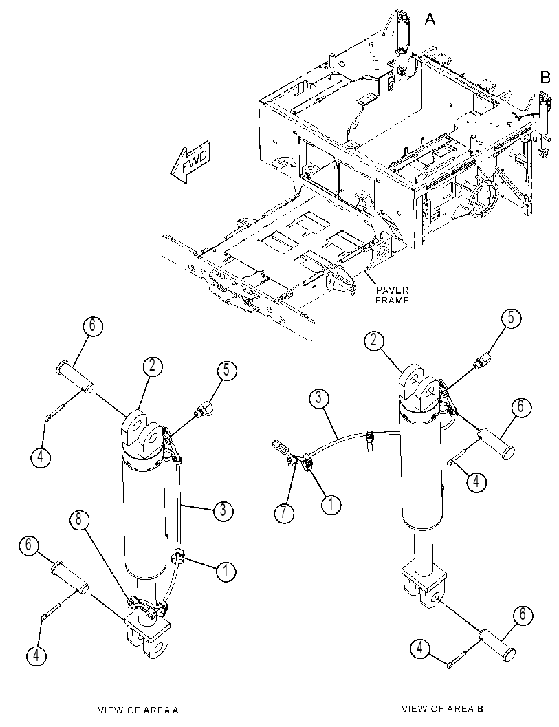 CYLINDER & MTG GP-SCREED HOIST 3967152 CAT