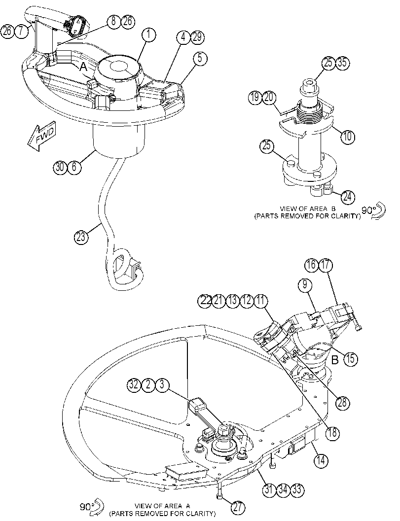STEERING WHEEL GP 4476941 CAT