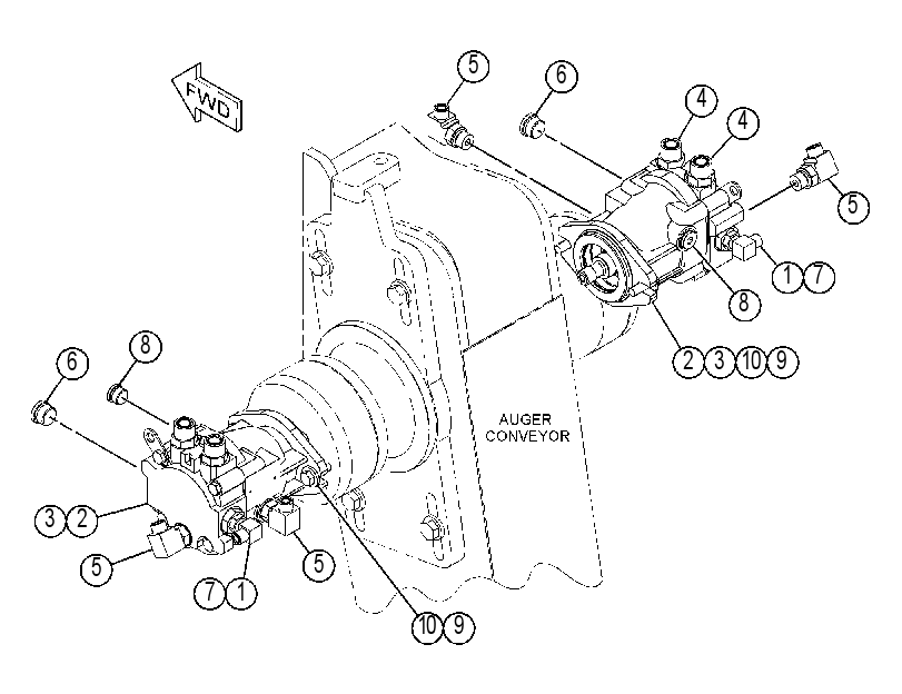MOTOR & MTG GP-AUGER 3924683 CAT