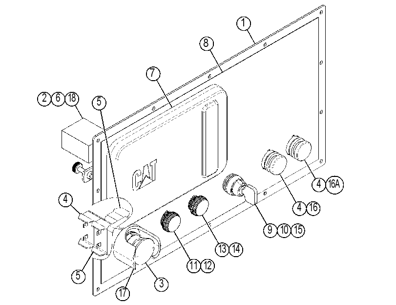 PANEL GP-PILOT HOUSE INSTR 4509372 CAT