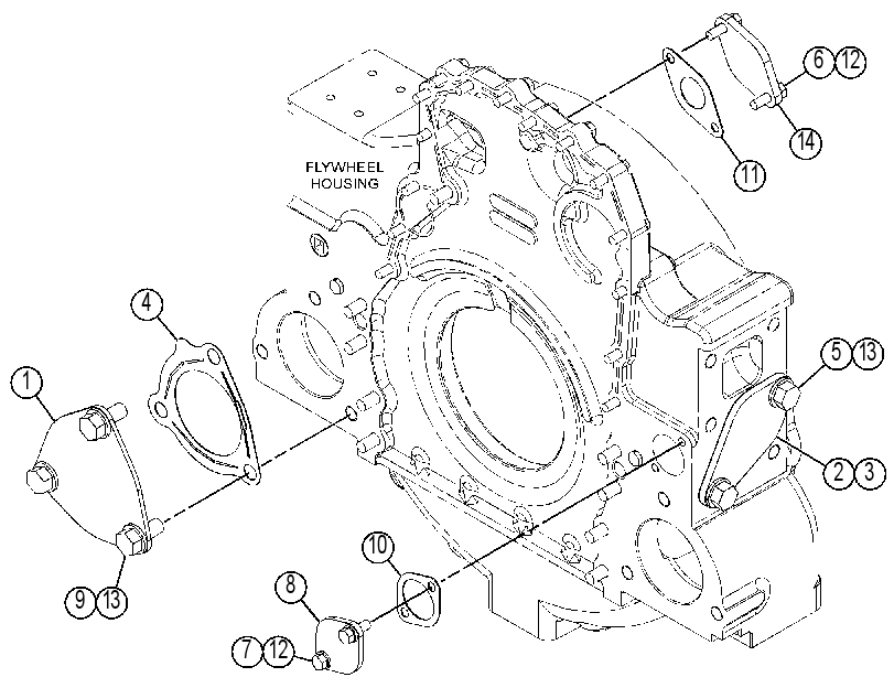 Крышка картера маховика 7W8951 CAT