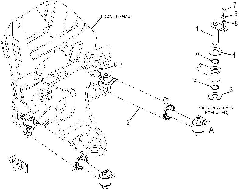 CYLINDER & MTG GP-ARTICULATION 2539016 CAT